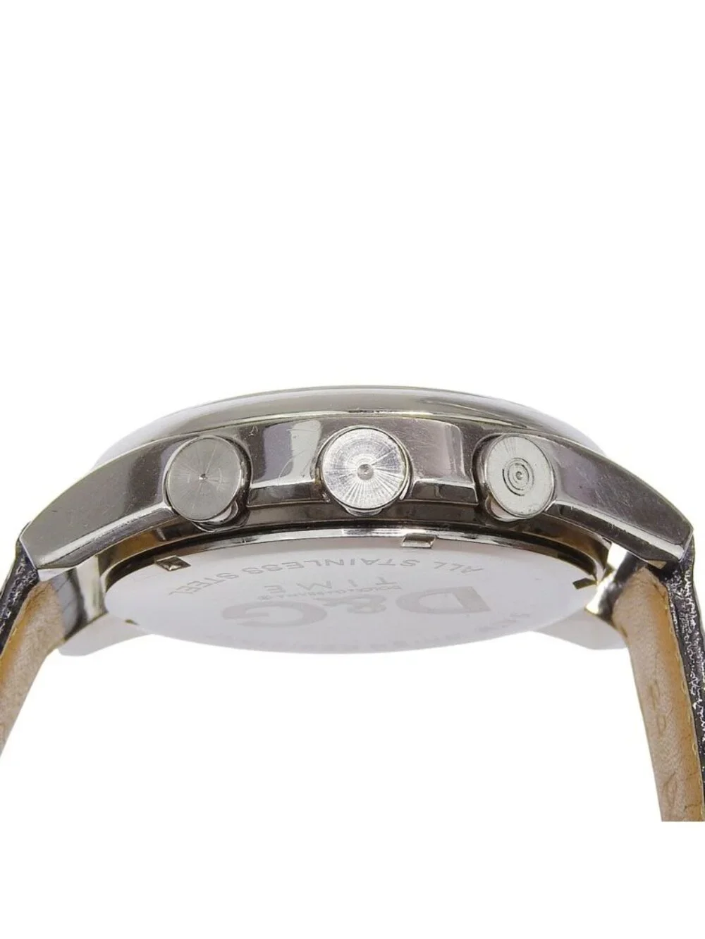 Dolce & Gabbana Sandpiper Stainless Steel Embossed Leather Quartz Chronograph